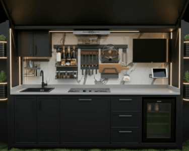 Vago Garden V Bahçe Mutfağı paslanmaz çelik dış mekan mutfak ve barbekü ünitesi