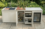 Vago Garden V açık sistem paslanmaz çelik dış mekan bahçe mutfağı ve modüler barbekü ünitesi.