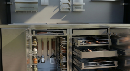 Vago Pro-Kit kişiselleştirilebilir paslanmaz çelik dış mekan bahçe mutfağı aksesuar seti.