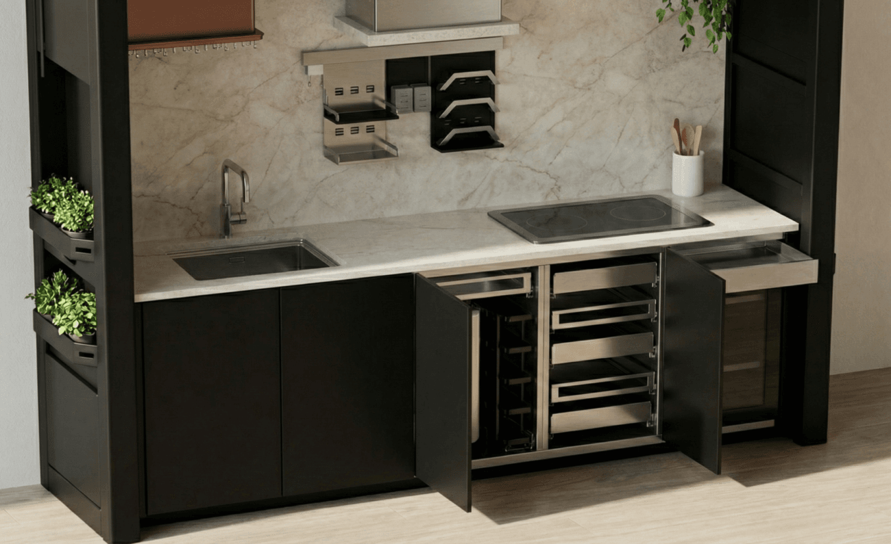 vago dış mekan bahçe mutfağı görseli