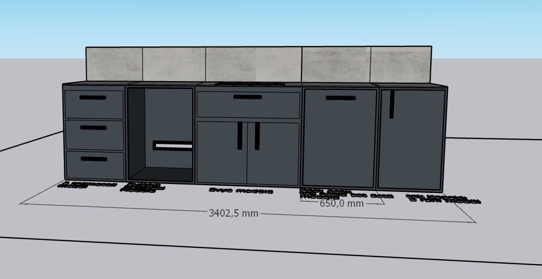 dış mekan açık sistem bahçe mutfakları proje görseli 1