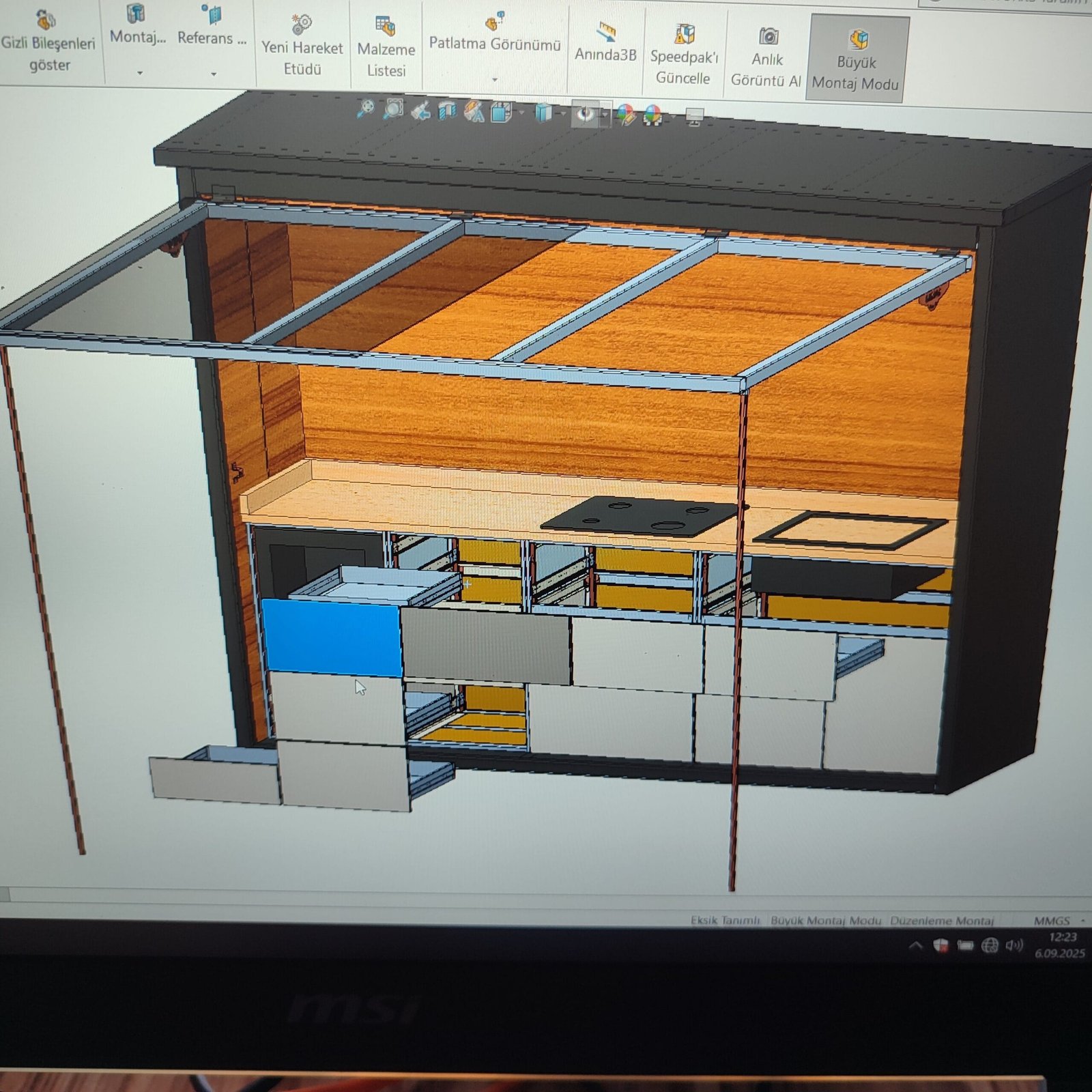 kapalı sistem dış mekan mutfağı tasarım vago